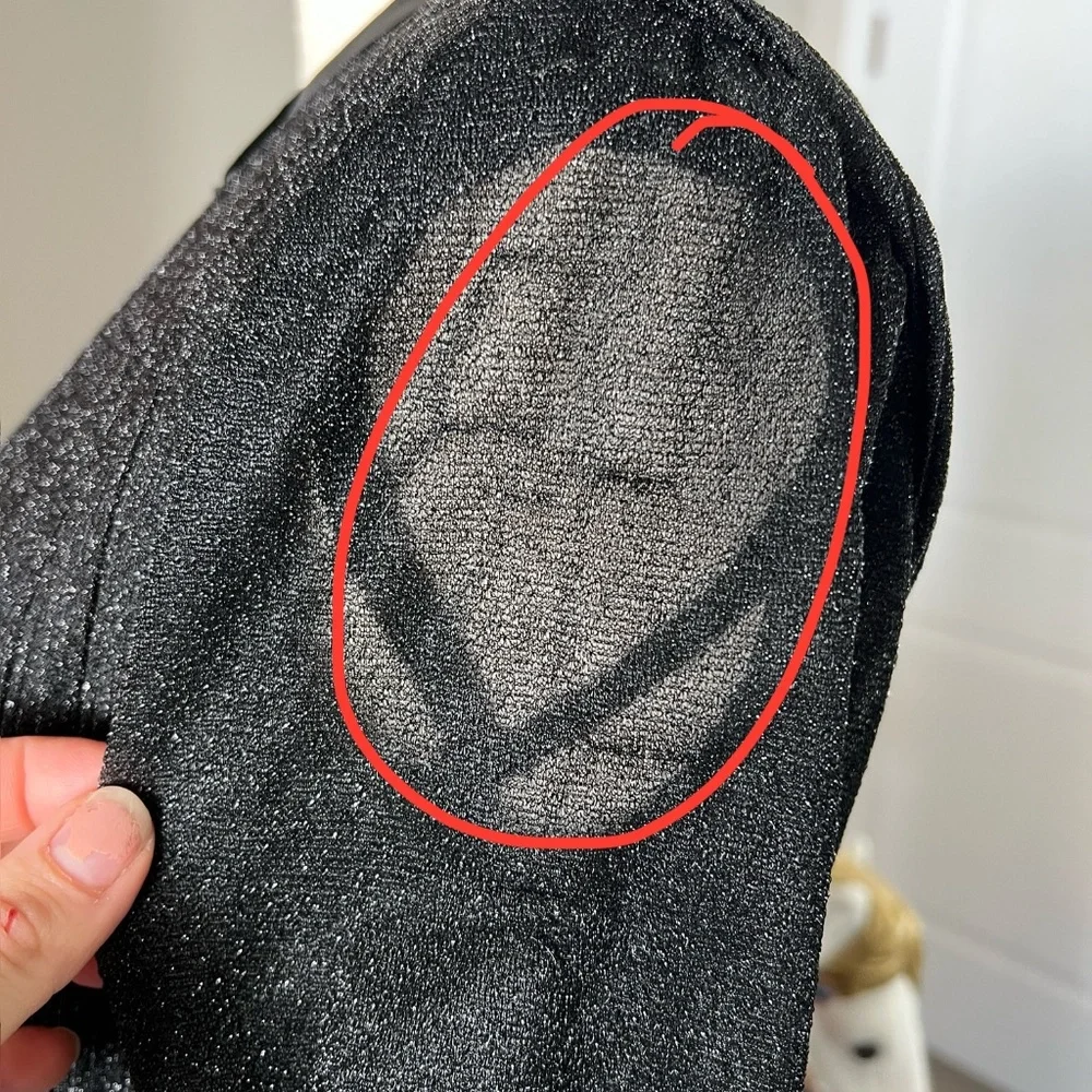 NWT Mac Duggal 30750 Size 6 Black Shimmering 3/4 Sleeve A-line Midi Dress - Picture 7 of 15